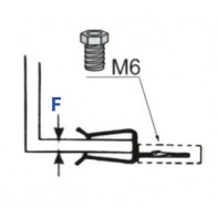 Attache à frapper pour tige filetée