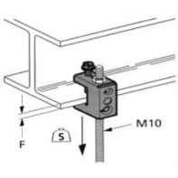 Pince acier IPN pour tige filetée