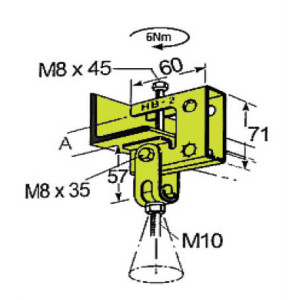 Pince en fonte IPN série lourde pour tige filetée