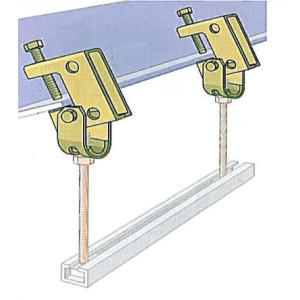 Pince en fonte IPN série lourde pour tige filetée