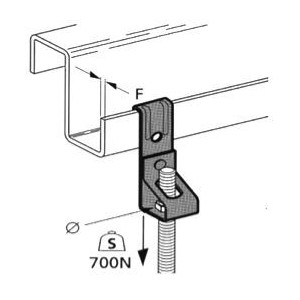 Attache à frapper pour aile verticale
