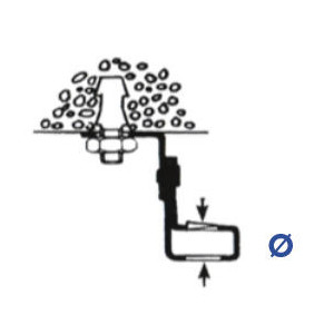 Attache plafond pour tige lisse