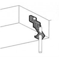 Attache murale pour tige lisse