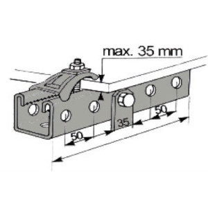 Attache métallique pour IPN penché