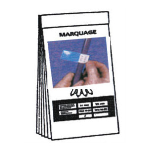 Carnet de repérage, bloc étiquettes de marquage, PVC transparent, case d’écriture blanche