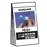 Carnet de repérage, bloc étiquettes de marquage, PVC transparent, case d’écriture blanche