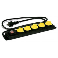 Bloc multiprise de chantier 5 prises + interrupteur