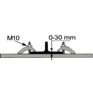Kit attache crampon lourd avec rail de 36 x 20 mm