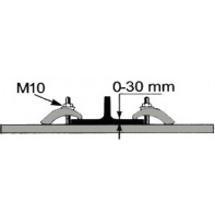 Kit attache crampon lourd avec rail de 36 x 20 mm