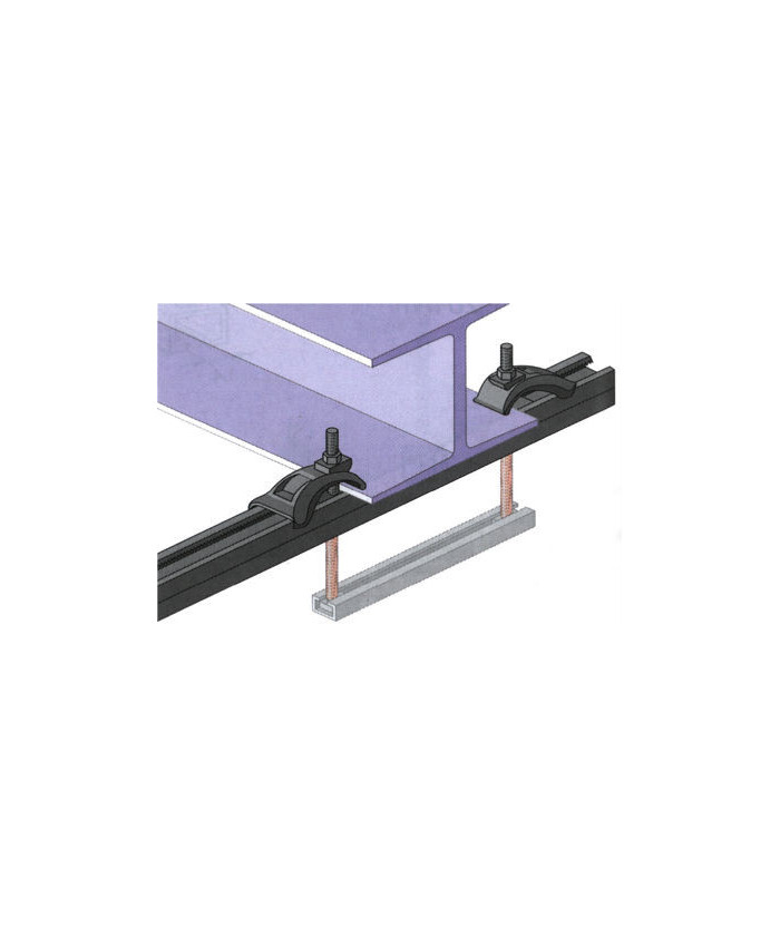 Kit attache crampon avec rail de 41 x 21-21 mm
