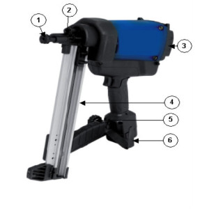 Cloueur autonome à gaz Acier / Béton