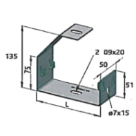 Suspente pour chemin de câble fil largeur 50 et 100 mm