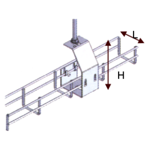 Suspente pour chemin de câble fil largeur 50 et 100 mm