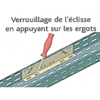 Eclisse rapide pour chemin de câble dalle