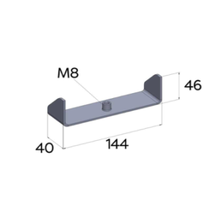 U de suspension (avec tige de 8)