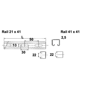 Rail perforé type ASTRUT