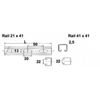 Rail perforé type ASTRUT