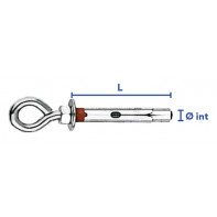 Cheville métallique à expansion avec piton