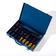 Coffret métallique assortiment 825 cosses préisolées à sertir avec outil