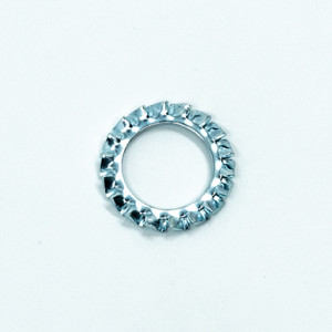 Rondelle éventail zingué blanc