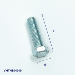 Vis métaux tête hexagonale - acier zingué blanc