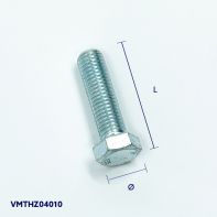 Vis métaux tête hexagonale - acier zingué blanc