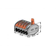 Borne WAGO pour fils rigides et souples de 0,08 à 4 mm²