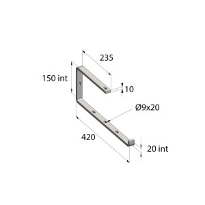 C de suspension (avec tige de 8)