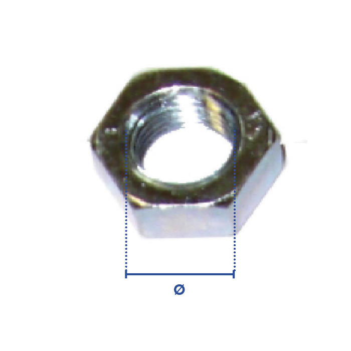 Ecrou HU zingué blanc  