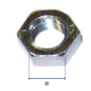 Ecrou HU zingué blanc  