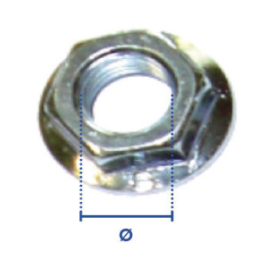 Ecrou embase zingué blanc