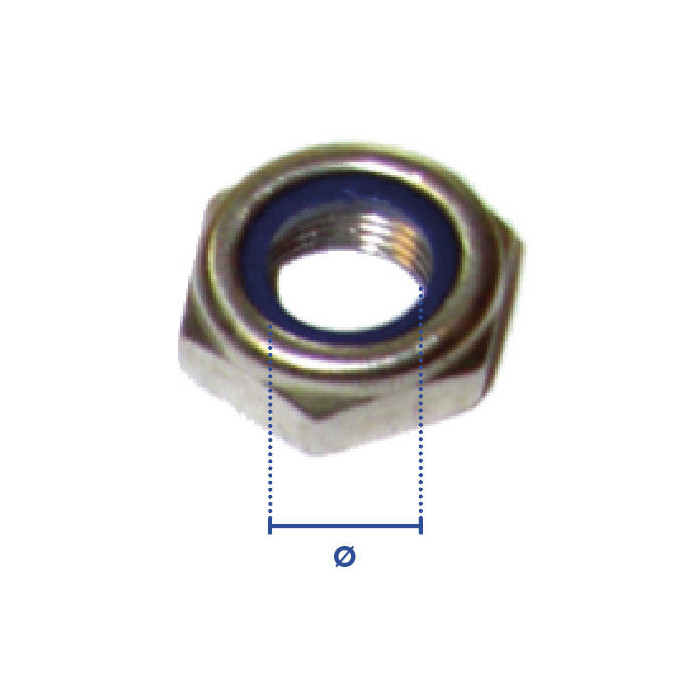 Ecrou frein zingué blanc