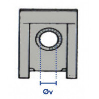 Ecrou pince zingué blanc