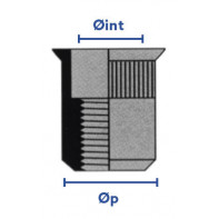 Ecrou aveugle cranté acier