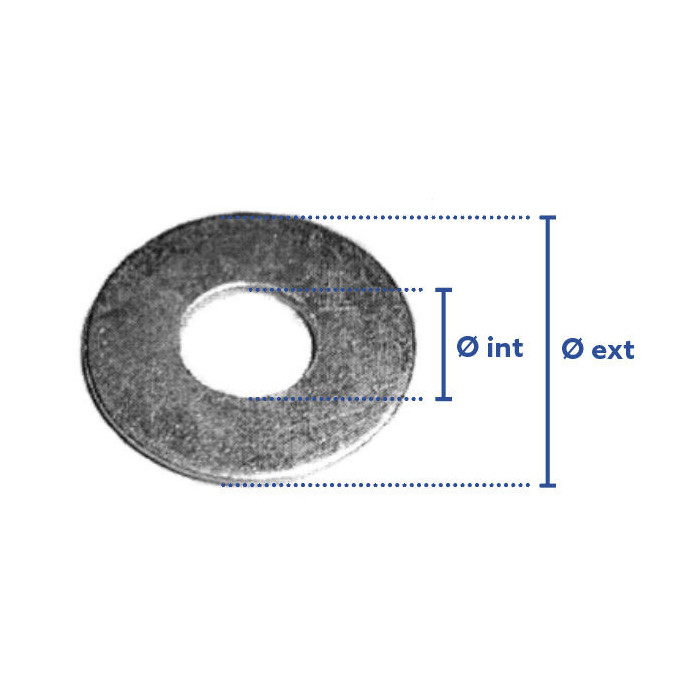 Rondelle large zingué blanc