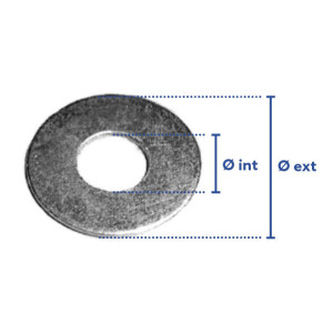 Rondelle large zingué blanc