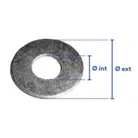 Rondelle large zingué blanc