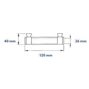 Boite de jonction droite avec résine à couler petites sections