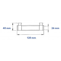 Boite de jonction droite avec résine à couler petites sections