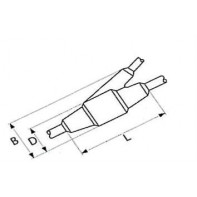 Boite de jonction en Y avec résine à couler