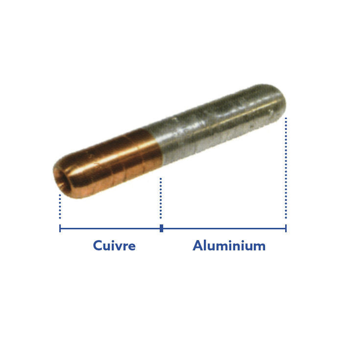 Manchon bi-métal alu/cuivre à sertir