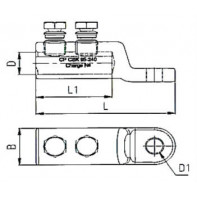 Cosse alu/cuivre avec vis fusible