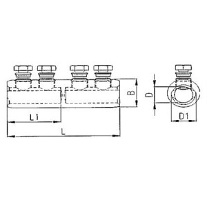Manchon alu/cuivre avec vis fusible