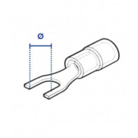 Cosse préisolée PVC à sertir à fourche