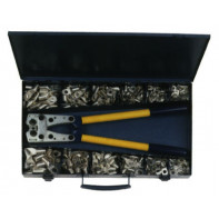 Coffret métallique assortiment 280 cosses cuivre tubulaires à sertir avec outil