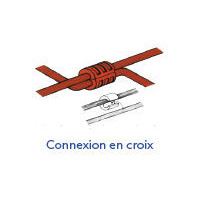 Raccord en «C» à sertir en cuivre étamé blanc