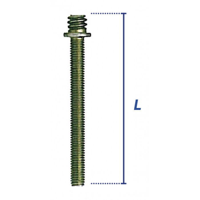 Patte à vis métaux, vis à double filet