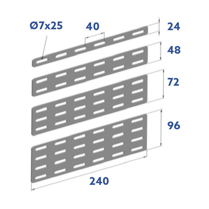 Eclisse plate longueur 240 mm
