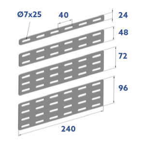 Eclisse plate longueur 240 mm